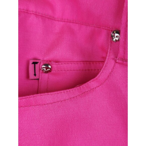 Tripp NYC Daang Goodman  Pants Juniors Size 7 Hot Pink Punk Grunge Goth Straight - Picture 7 of 15